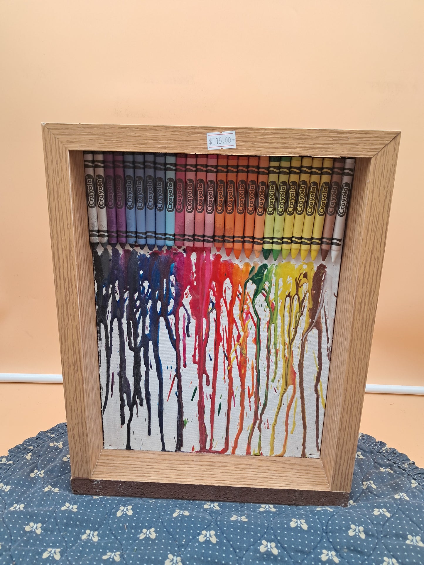 Unique Wax Drip Backing Shadow Box