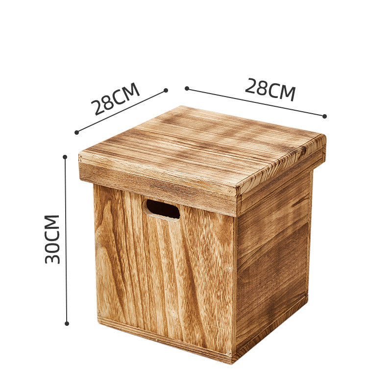 Door Change Shoes All Solid Wood Living Room Low Storage Stool