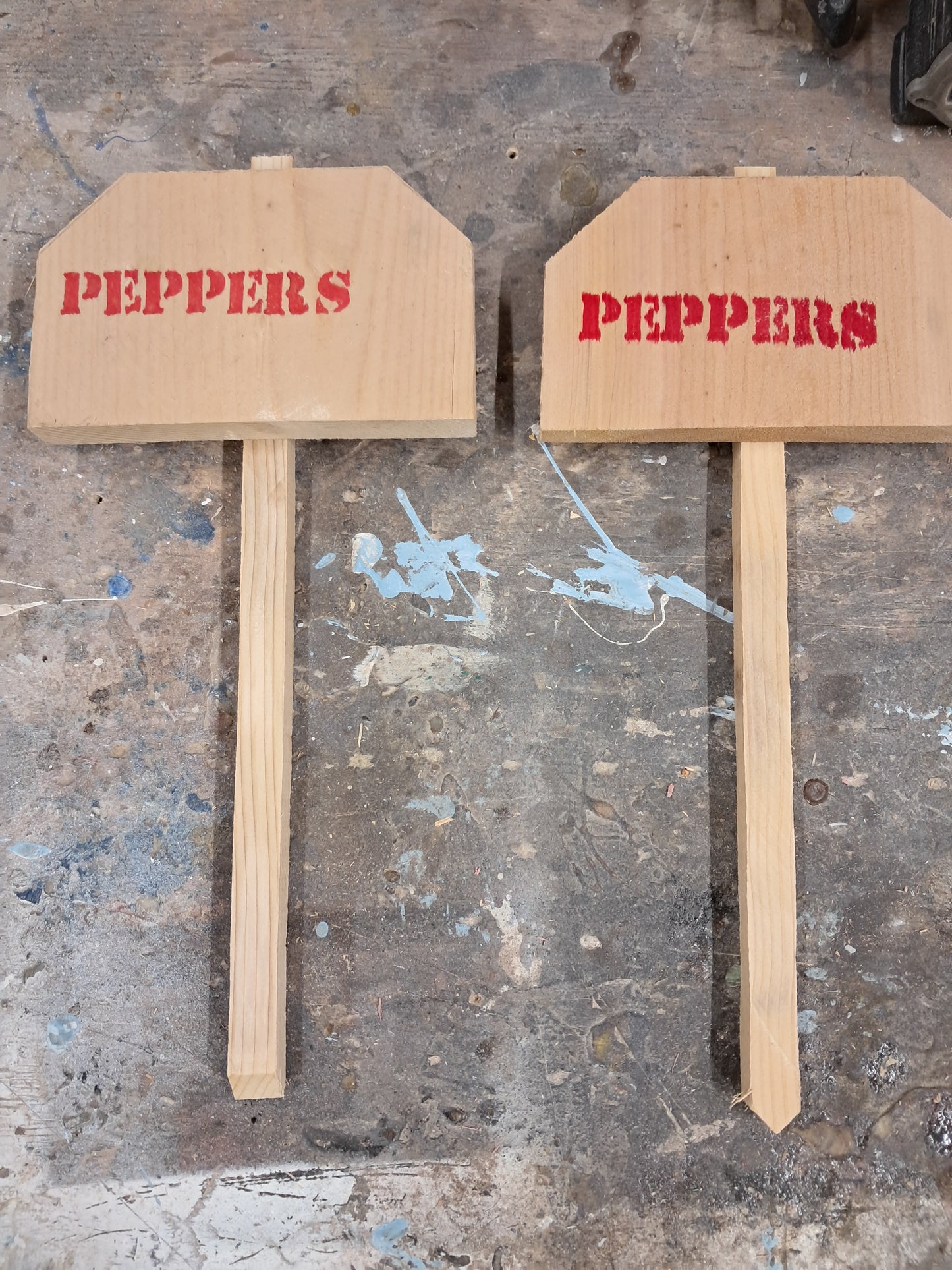 Cedar Garden sign fruit vegetable melon markers