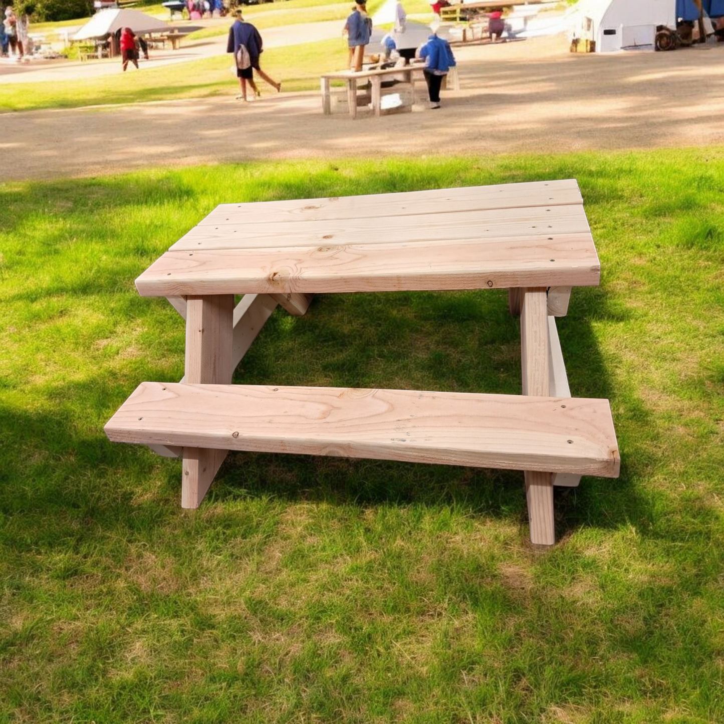 Kids custom build treated cedar picnic table,children decor in or outdoor dining