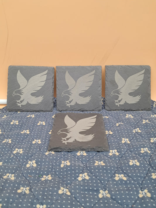 Eagle 4x4 Engraved Slate Costers Det of 4