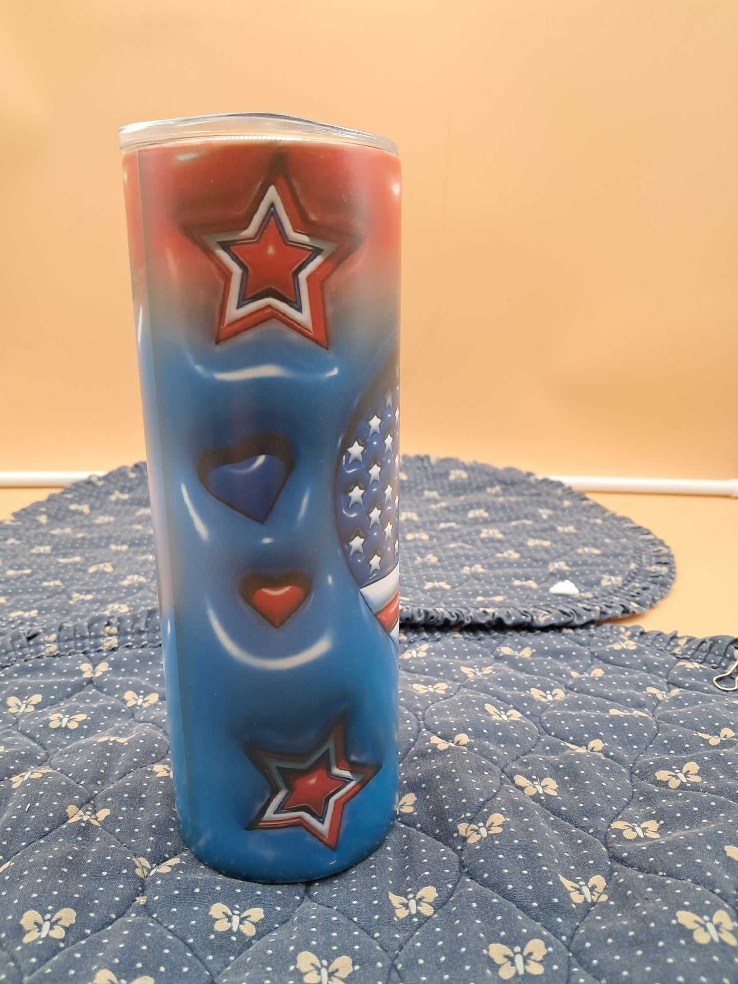 Flag in Heart 20 Oz Tumbler