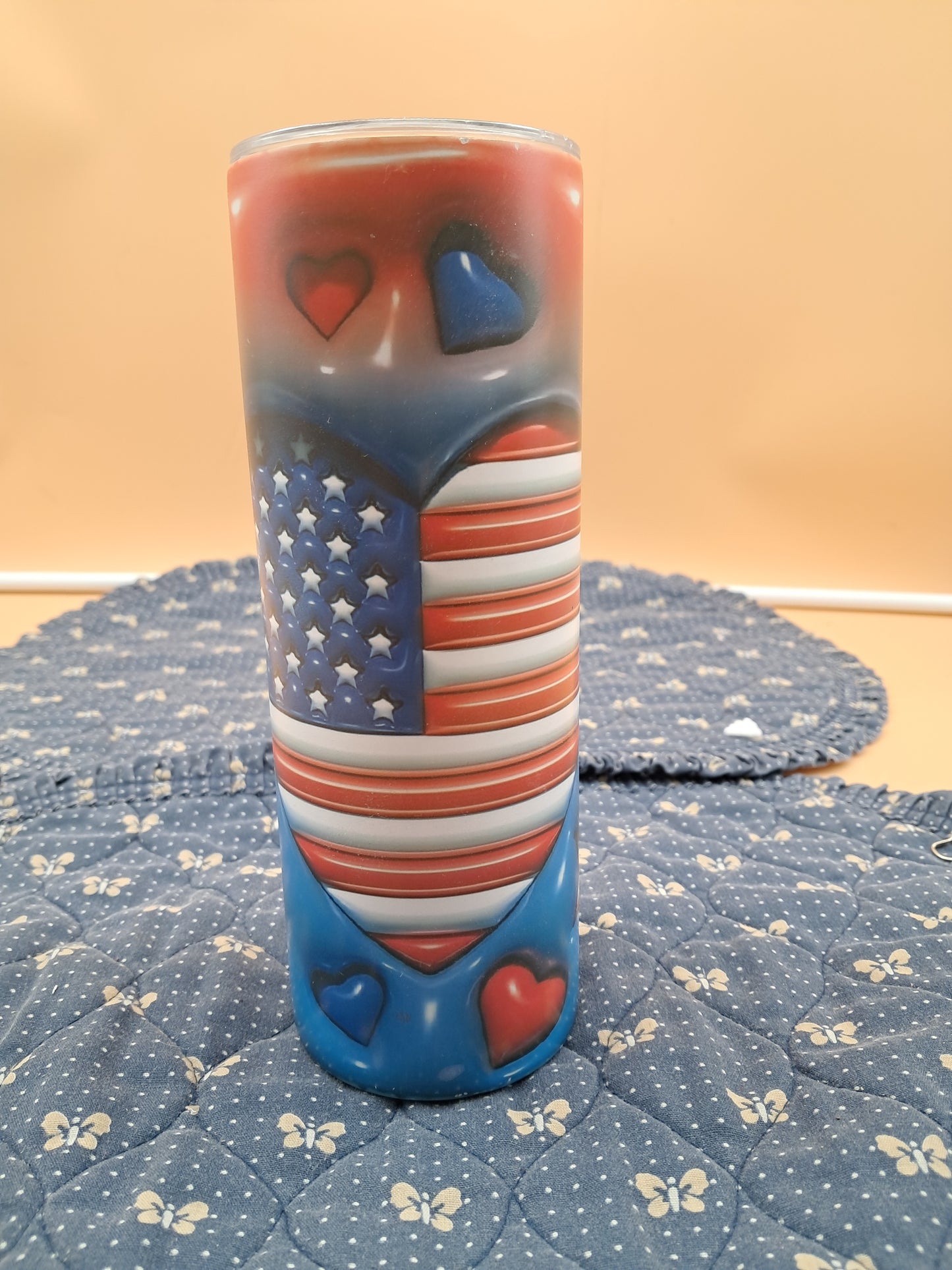 Flag in Heart 20 Oz Tumbler
