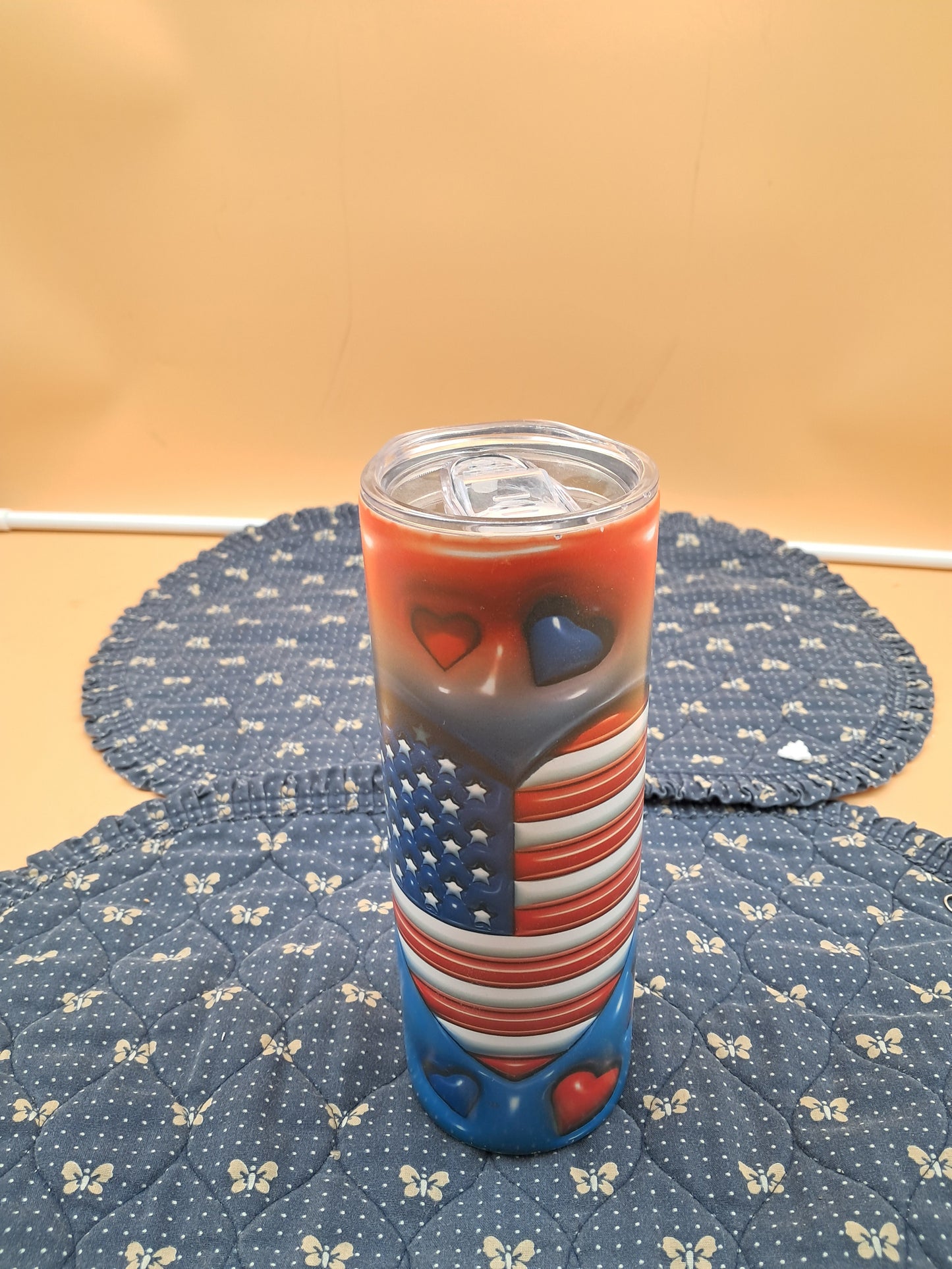 Flag in Heart 20 Oz Tumbler