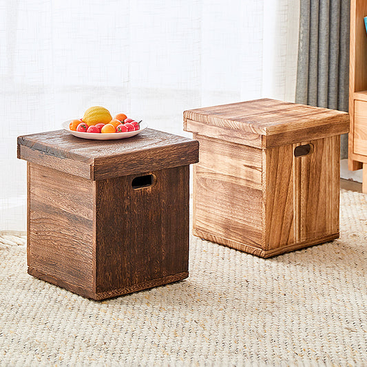 Door Change Shoes All Solid Wood Living Room Low Storage Stool
