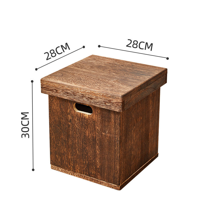 Door Change Shoes All Solid Wood Living Room Low Storage Stool