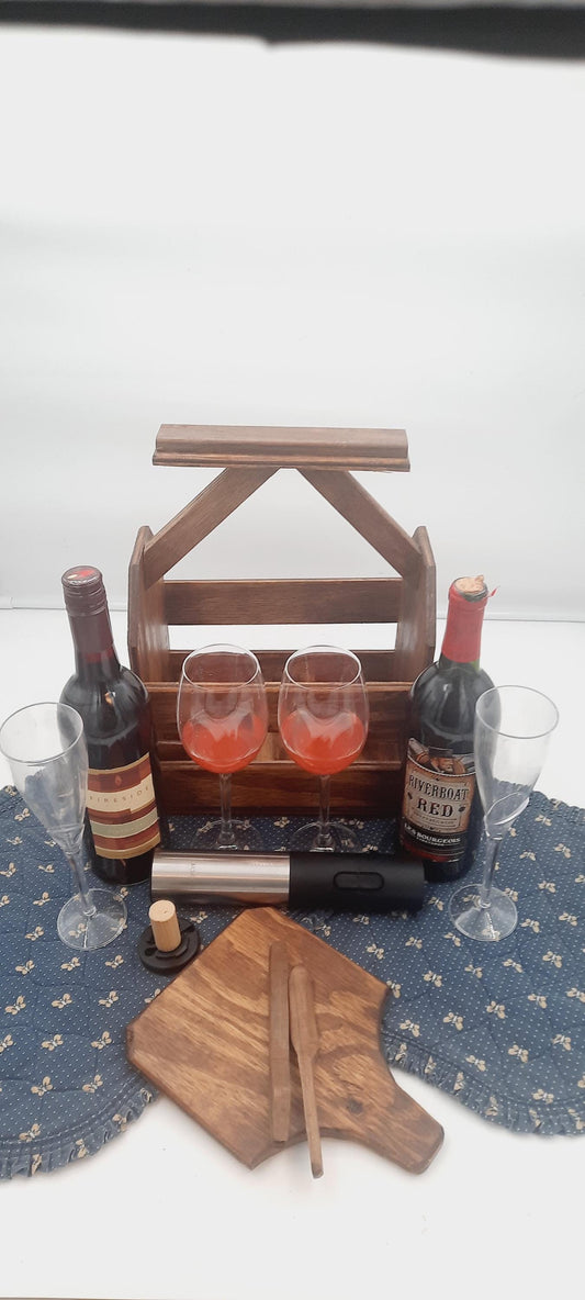 Wine Caddy space saving  organizing Portable Wine Storage