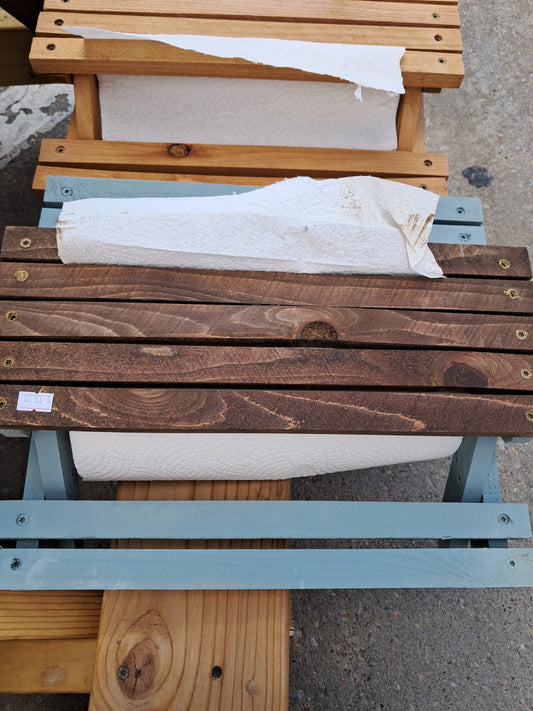 Miniature picnic table paper towel dispenser
