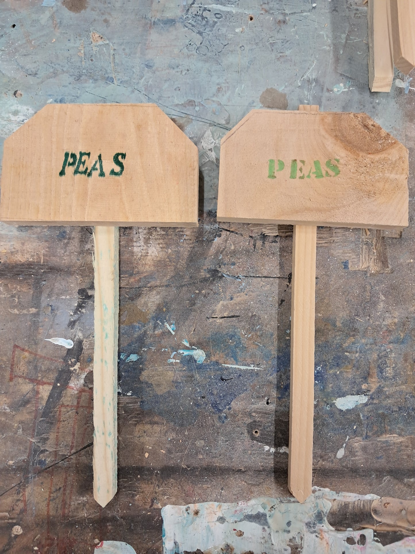 Cedar Garden sign fruit vegetable melon markers