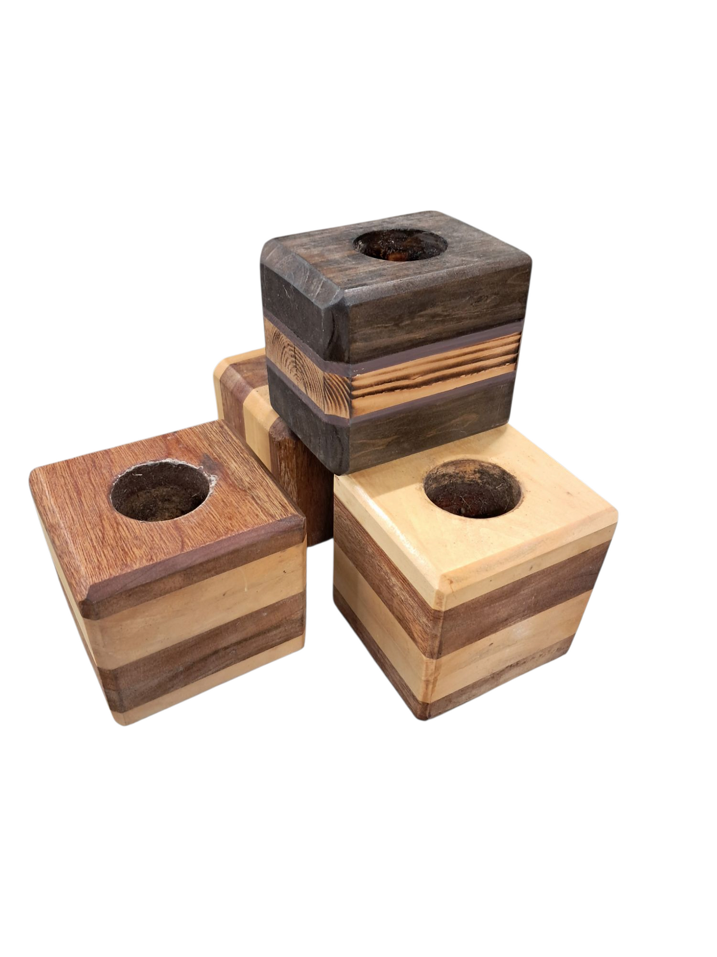 Walnut and White Oak Succulent Planters